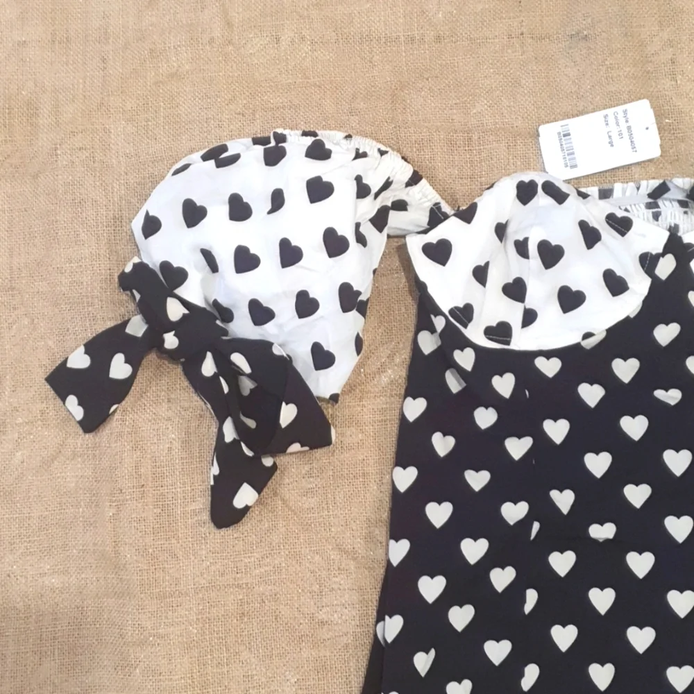 ♻️ 3 for $20 Bundle NEW SIZE 12 SBETRO Heart Dress with Puff Sleeves - Picture 2 of 7